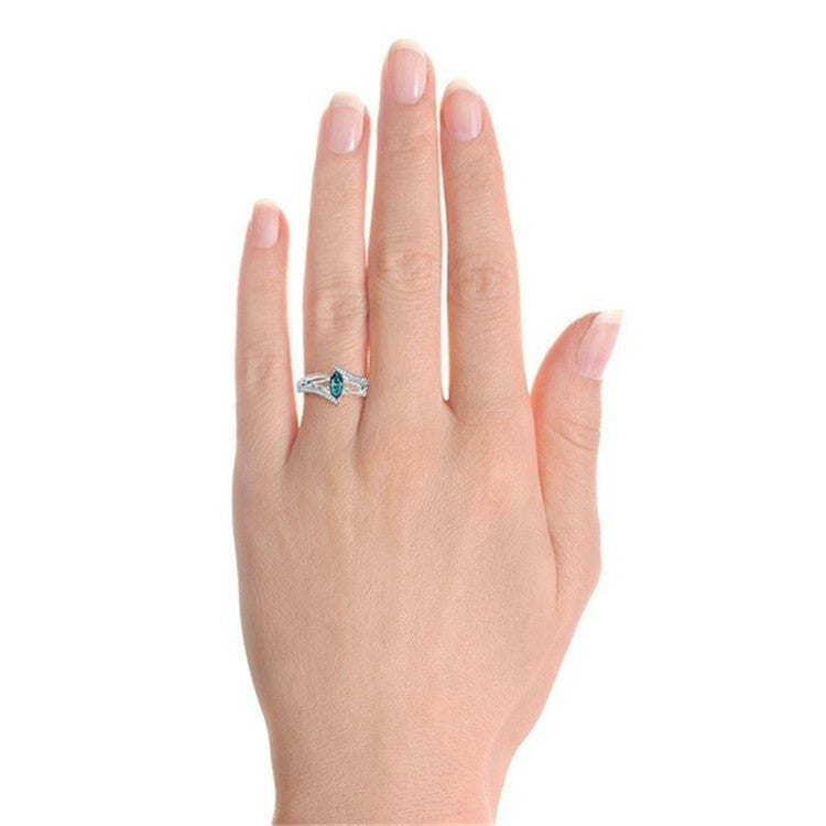 Wholesale Alloy Aquamarine Ring